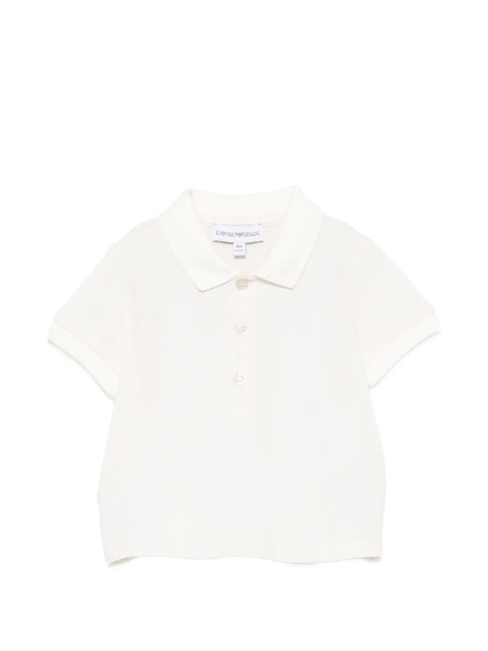 Emporio Armani Kids logo-embroidered polo shirt - Toni neutri