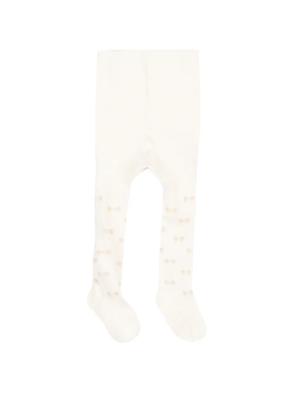 Monnalisa bow-pattern tights - Toni neutri