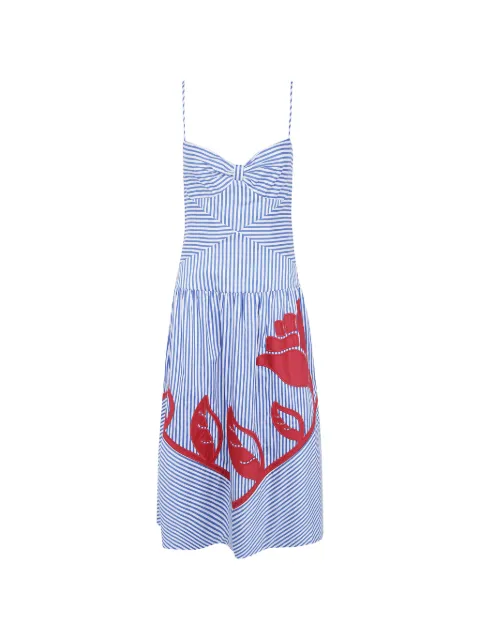 FARM Rio vestido con aplique y rayas estampadas