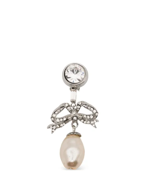 Nº21 bow-detail faux-pearl earrings