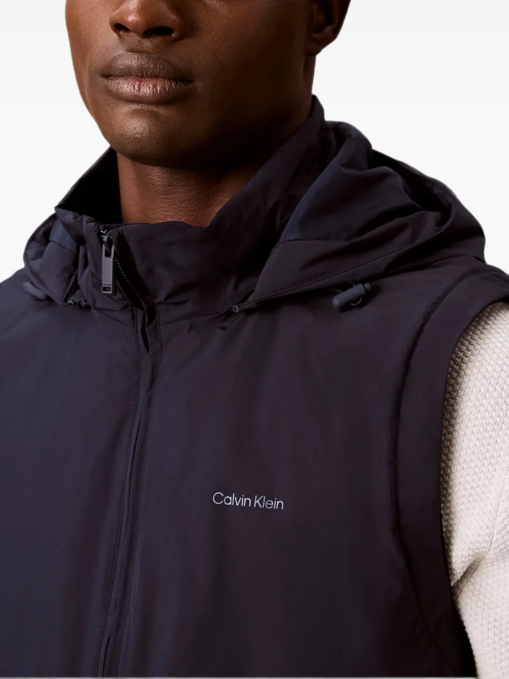 Calvin Klein Bodywarmer met capuchon Blauw