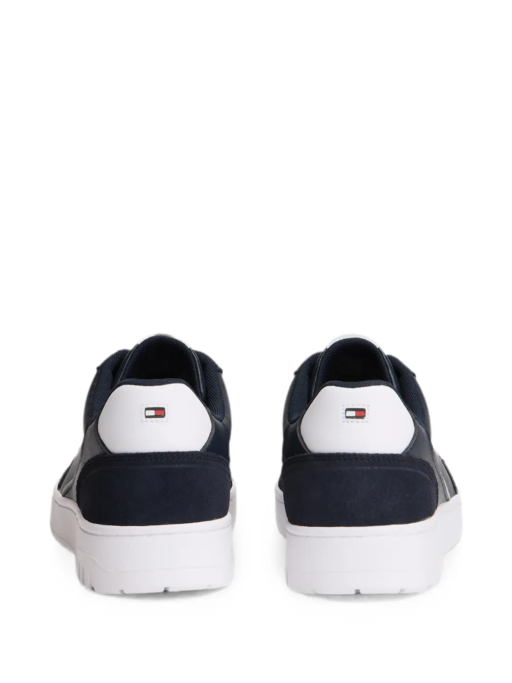 Tommy Hilfiger logo-print panelled sneakers Blauw