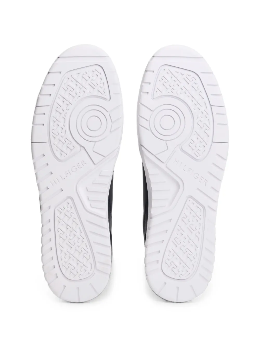 Tommy Hilfiger logo-print panelled sneakers Blauw