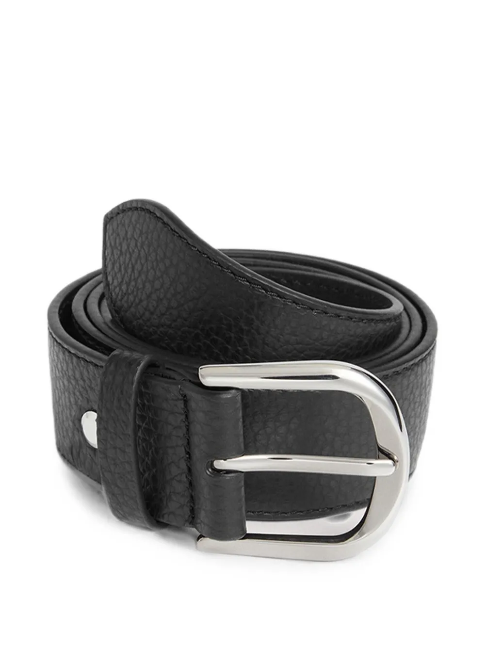 Coccinelle Erika pebbled leather belt - Nero