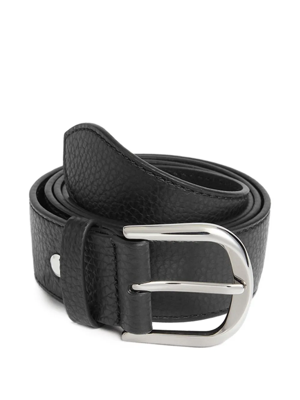 Coccinelle Erika pebbled leather belt - Nero