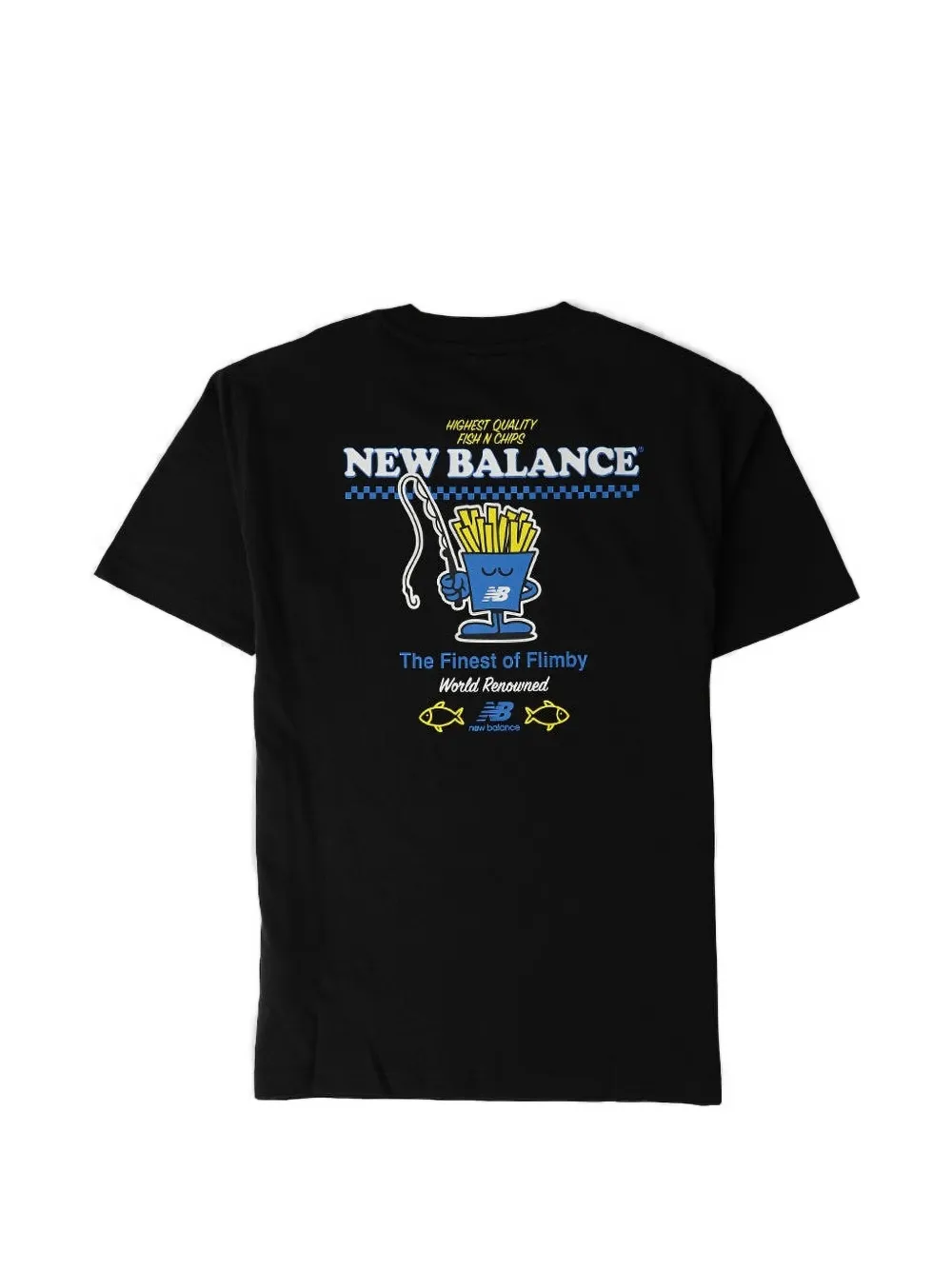 New Balance Fish And Chips graphic-print T-shirt Zwart