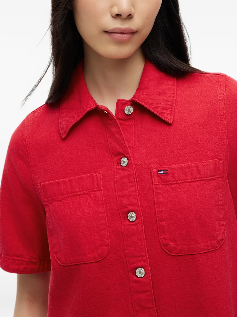 Tommy Hilfiger Mini-jurk met korte mouwen Rood