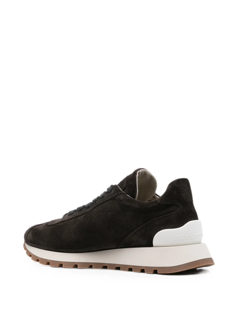Brunello Cucinelli Monili-detail suede sneakers Bruin