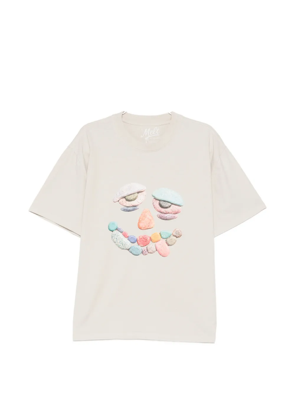 Melt graphic-print T-shirt - Nude