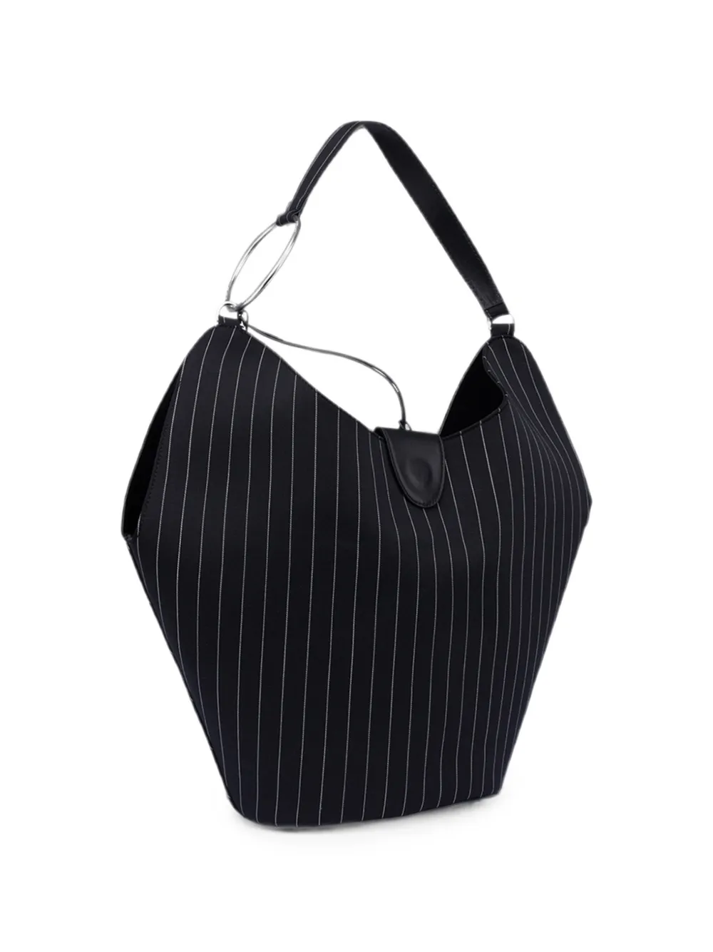 DONDUP Grote shopper met krijtstreep Zwart