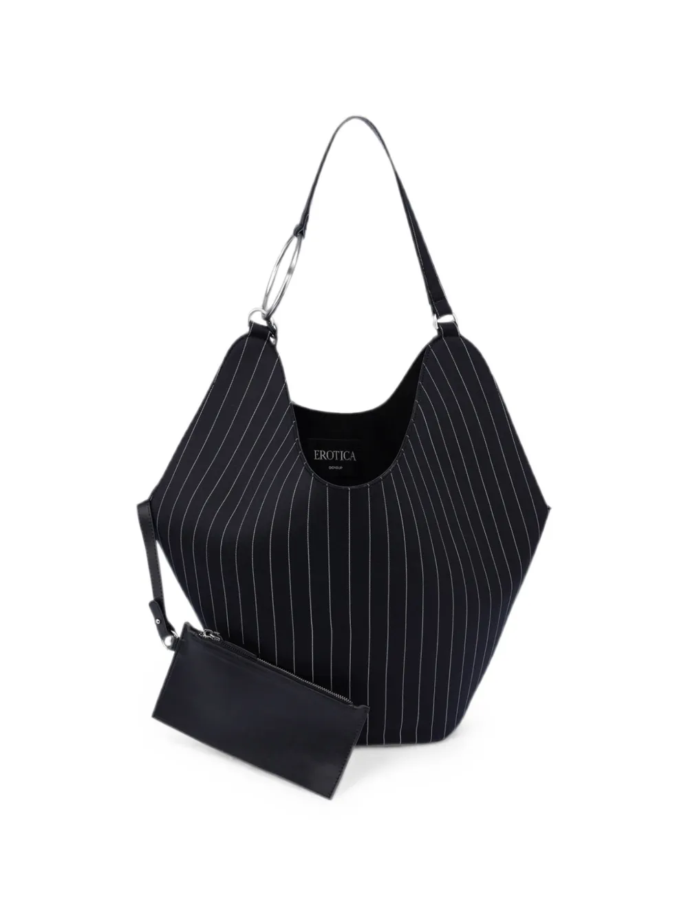 DONDUP Grote shopper met krijtstreep Zwart