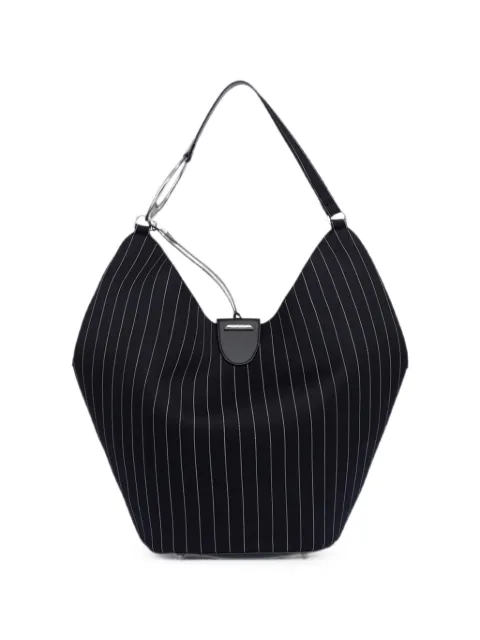 DONDUP large pinstripe-pattern shoulder bag