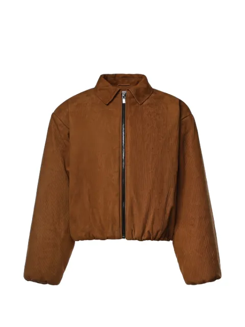 Magda Butrym corduroy-effect leather bomber jacket