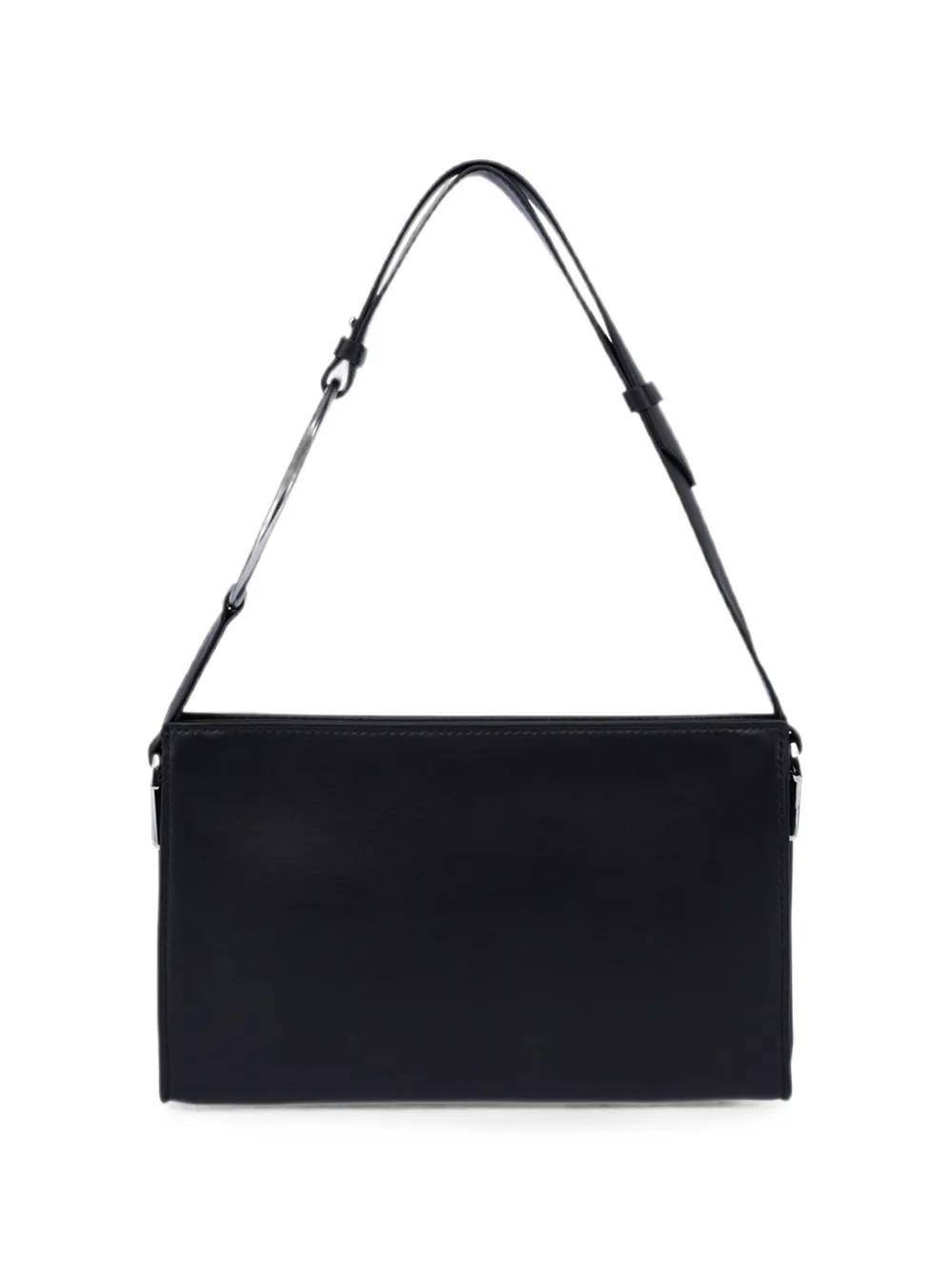 DONDUP ring-detail leather clutch bag - Nero