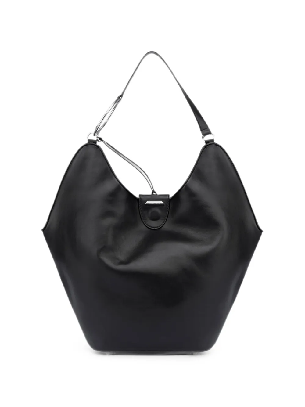 DONDUP large Erotica ring-detail leather shoulder bag - Nero