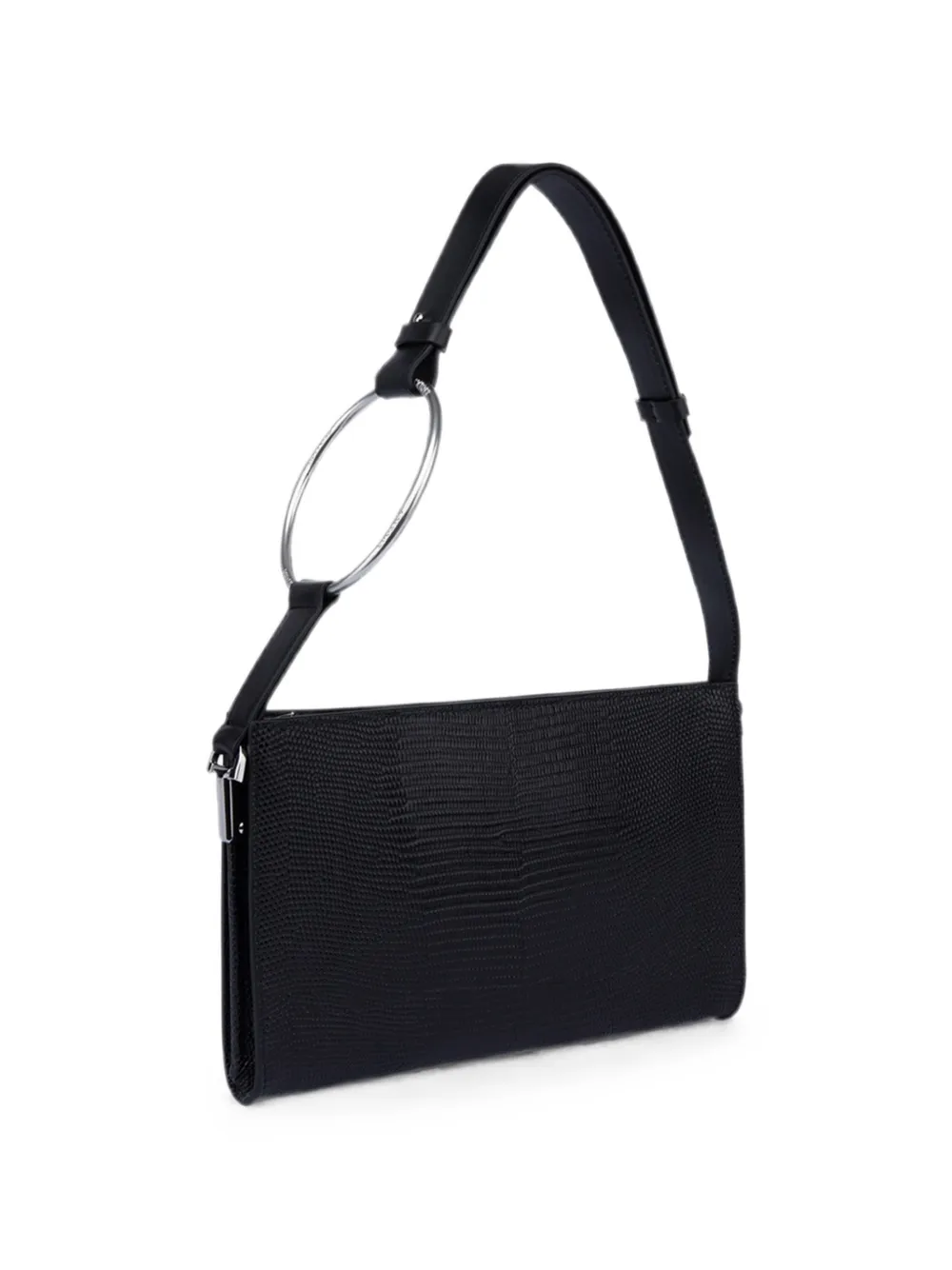 DONDUP Shopper met hagedissenhuid-effect Zwart