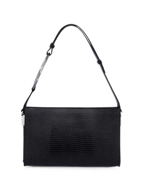 DONDUP lizard-effect ring-detail clutch bag
