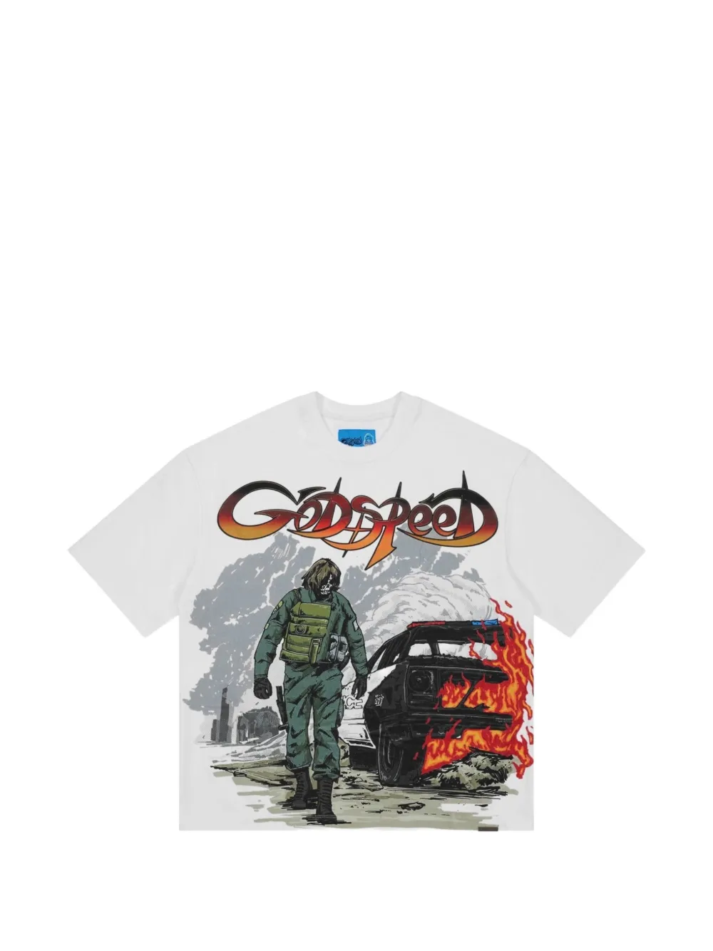 GODSPEED KHAOS graphic-print T-shirt - Bianco