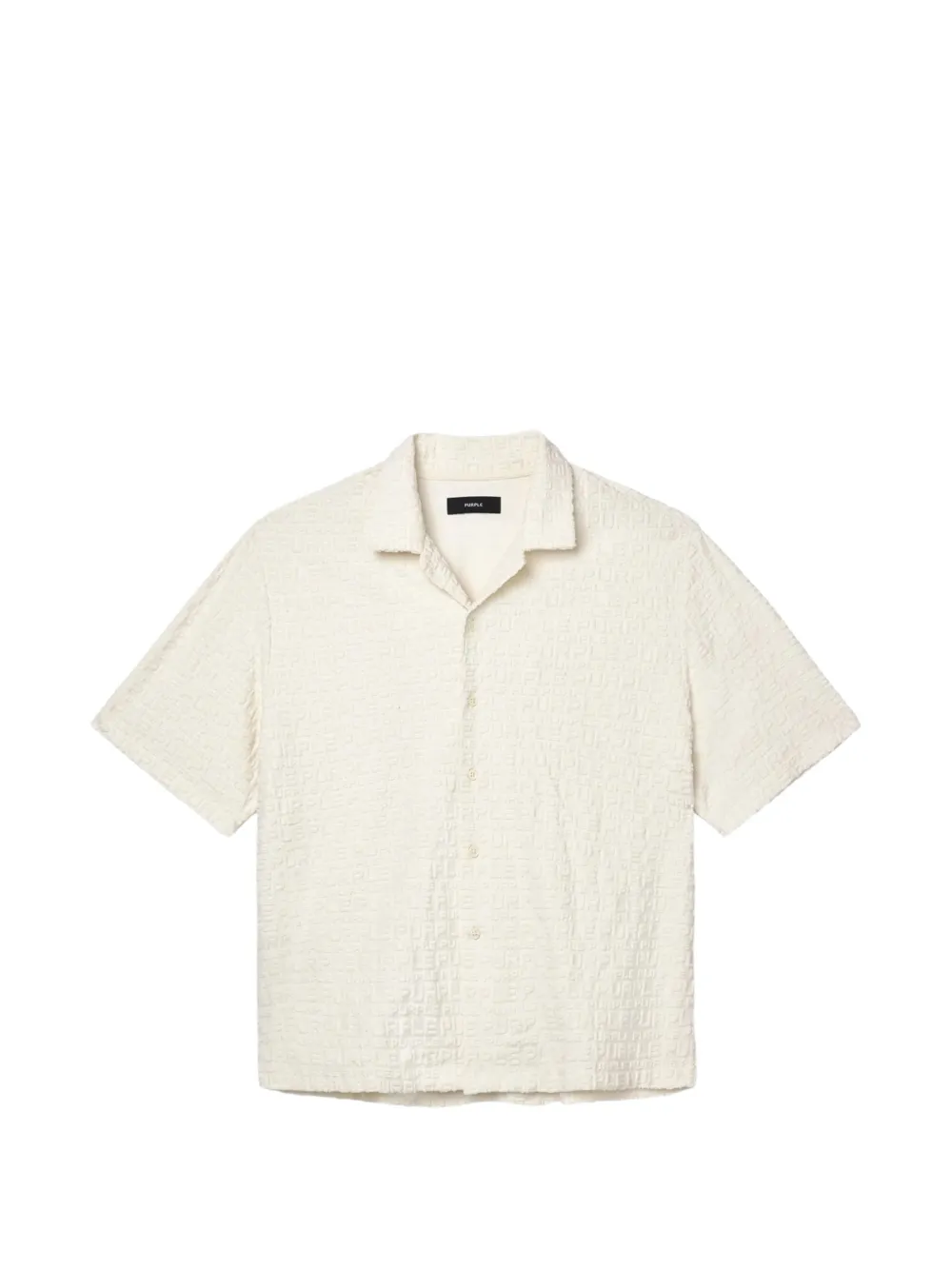 Purple Brand jacquard-logo terry-towel shirt - Nude
