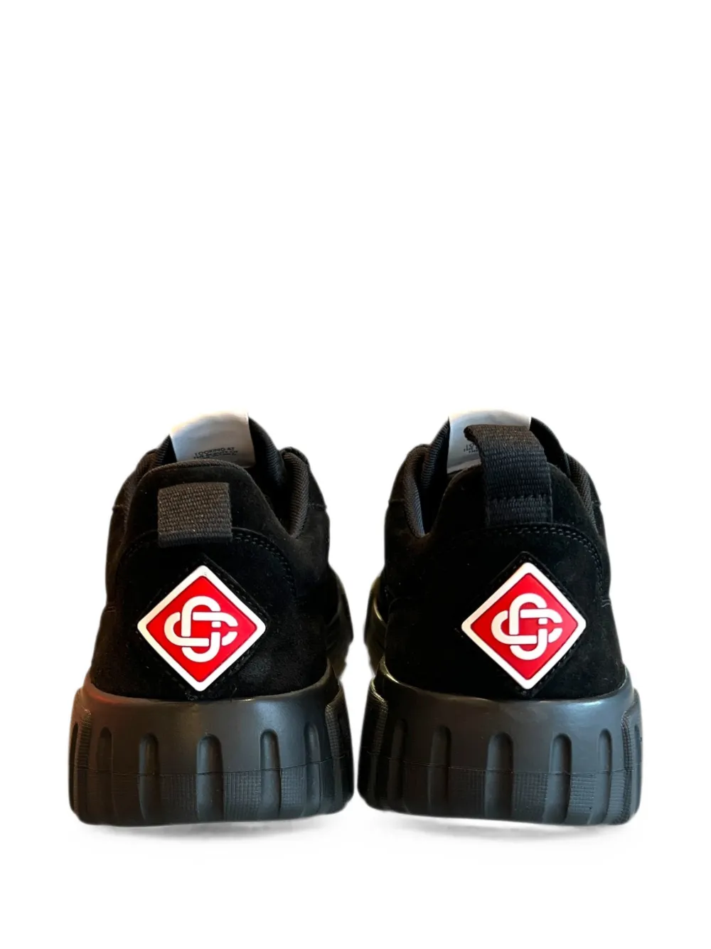 Casablanca Court suede-detail sneakers Zwart