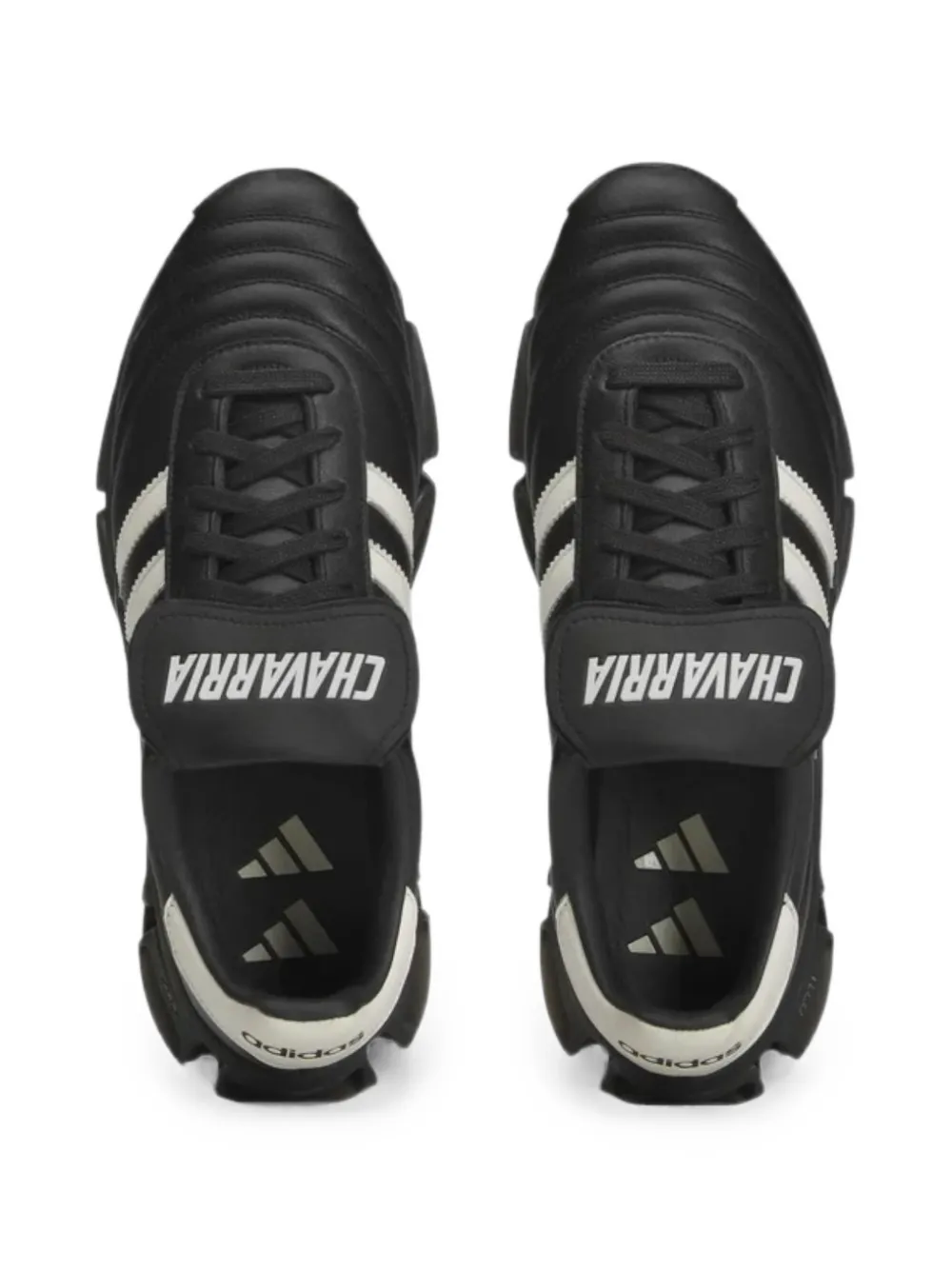 Willy Chavarria Megaride Calf Leather Sneakers in Black, view 3