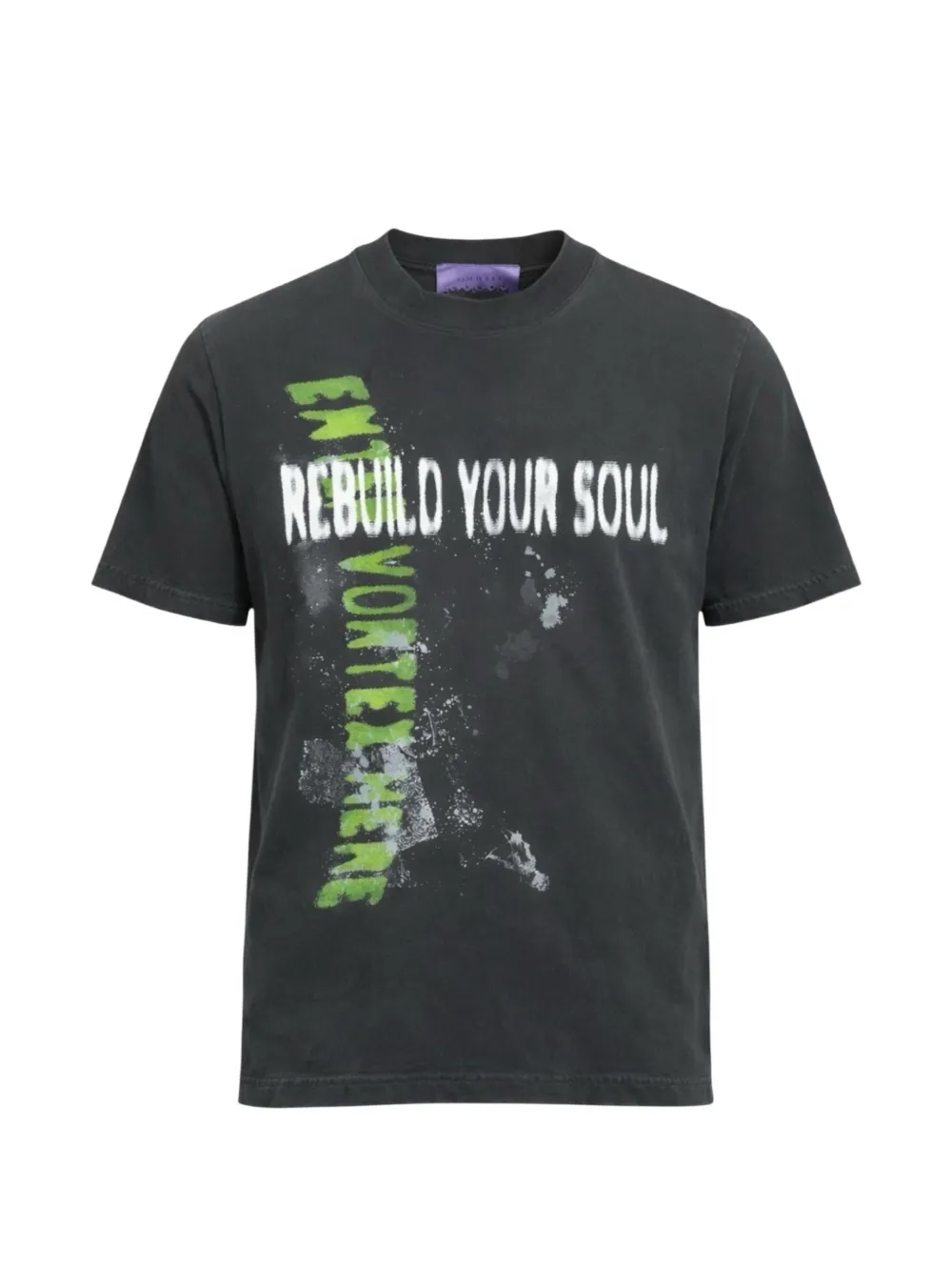 B WOOD Rebuild Your Soul graphic-print T-shirt - Nero