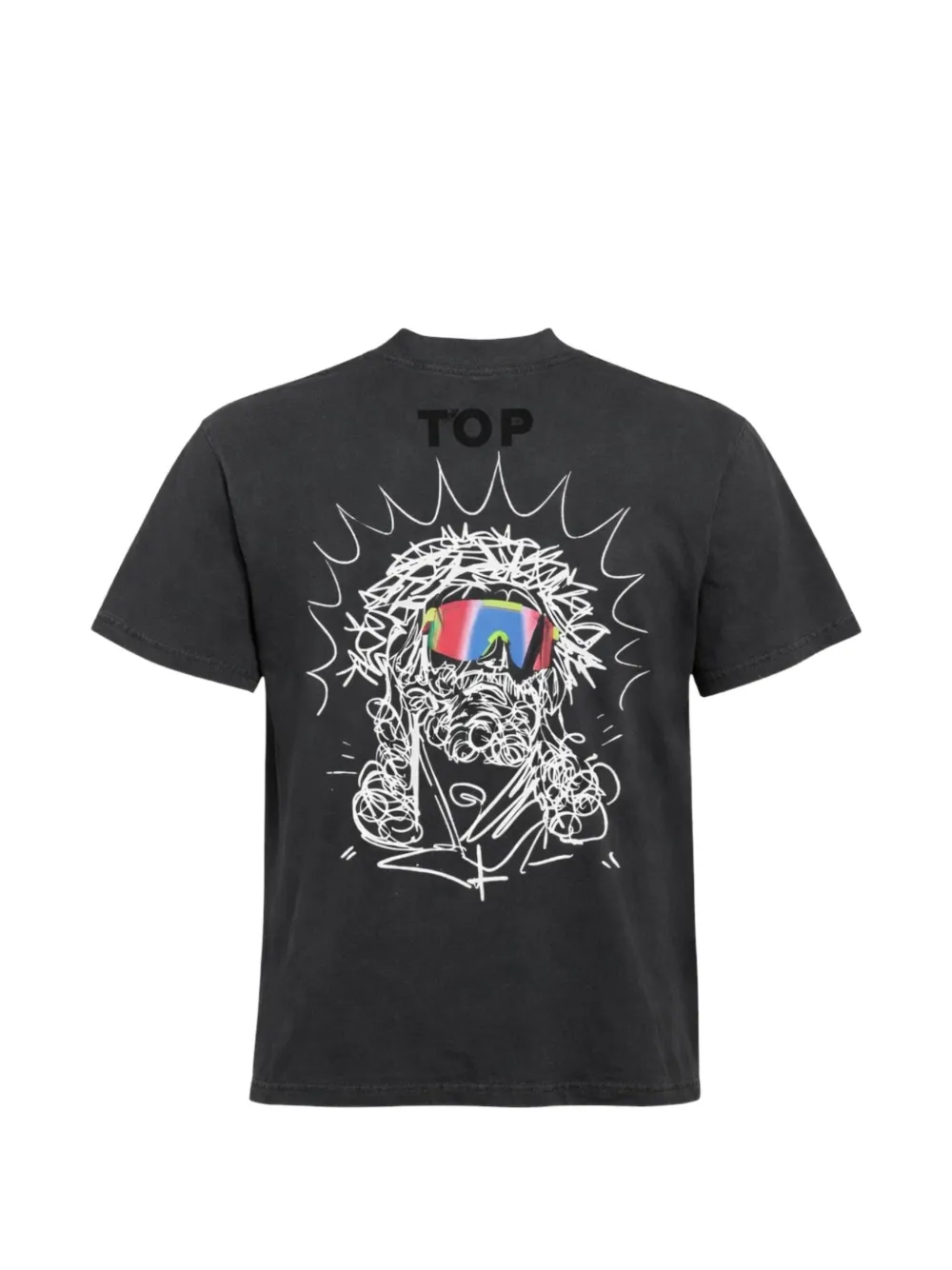 B WOOD Rebuild Your Soul T-shirt met grafische print Zwart