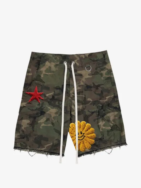 ALL HUMAN Yayo patchwork cargo shorts
