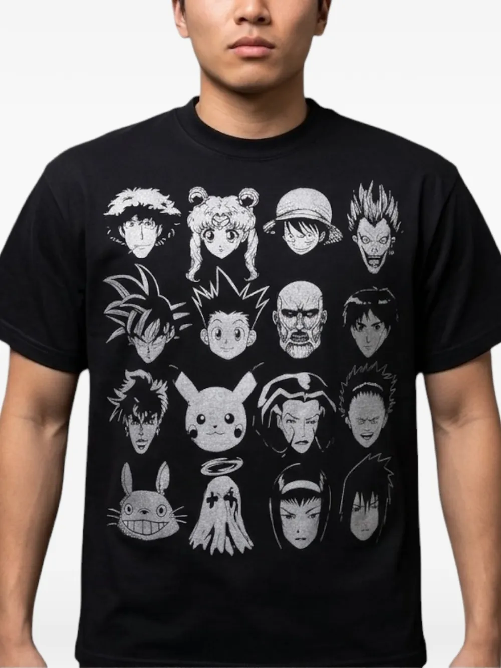 B WOOD Anime Alumni T-shirt Zwart