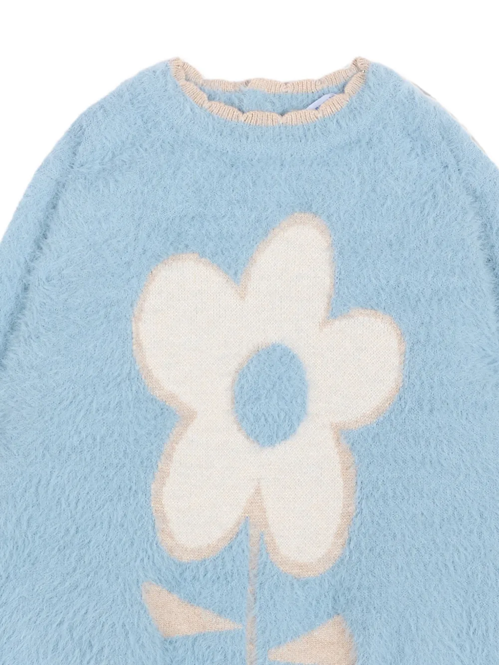 Mayoral Trui met bloemen-intarsia Blauw