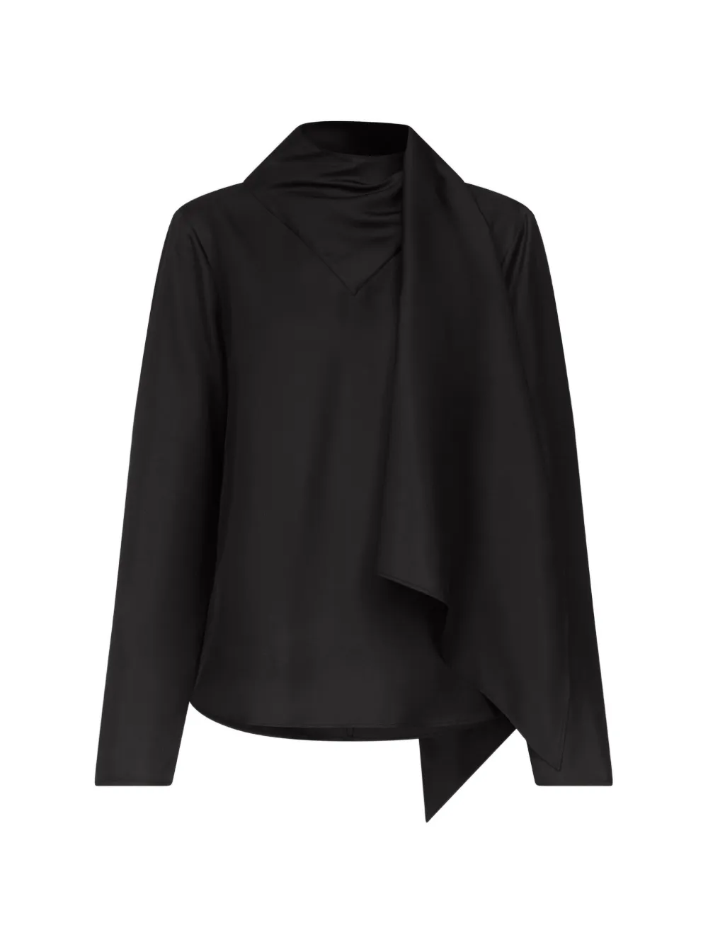 Loulou De Saison Gala Silk-twill Blouse In Black