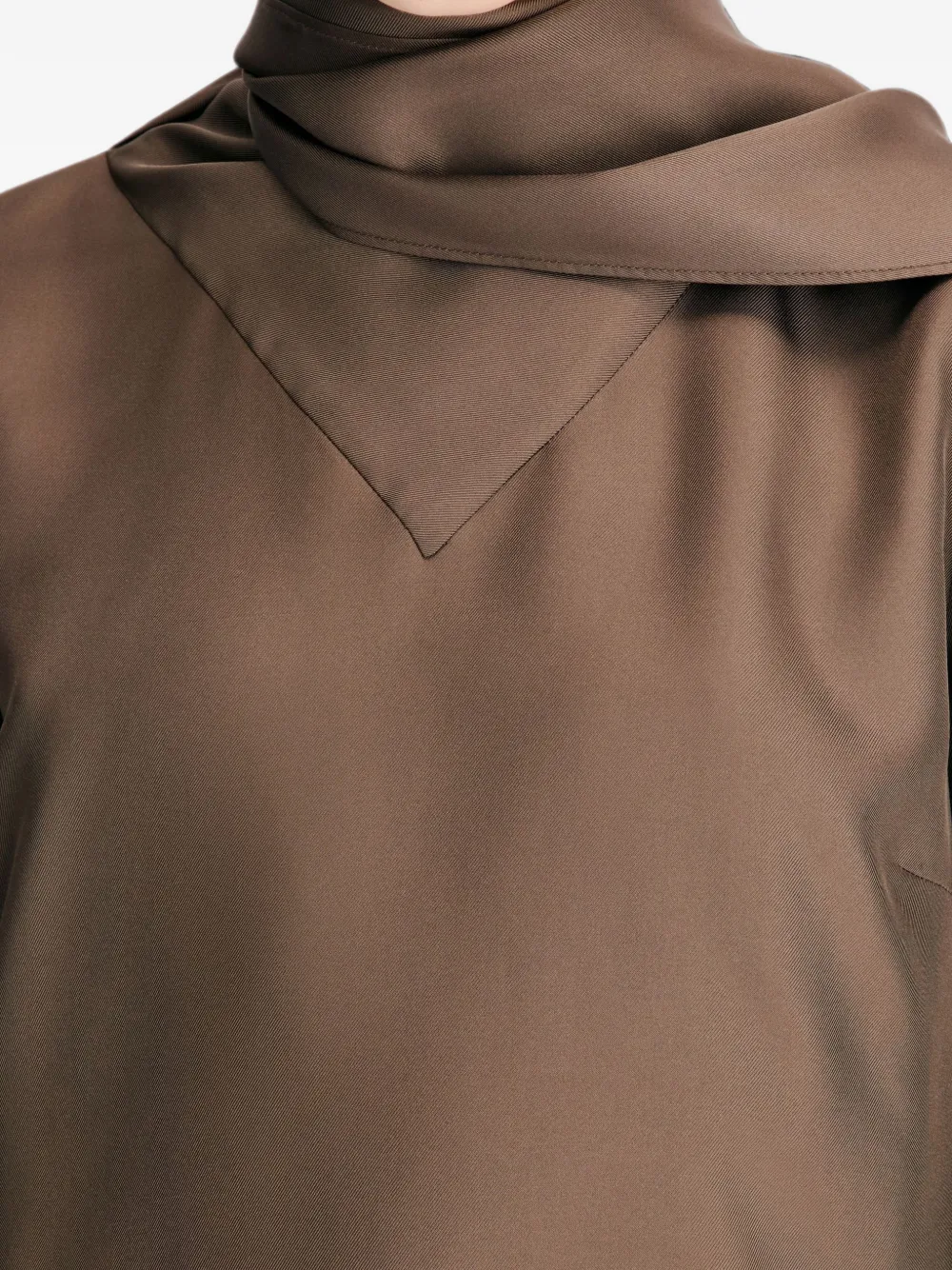 LouLou de Saison Gala zijden-twill blouse Bruin