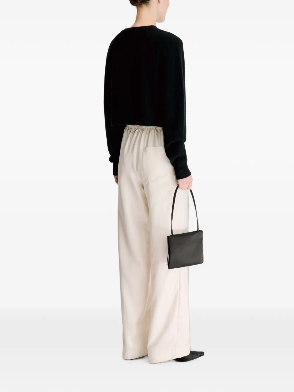 LouLou de Saison Heike cropped vest met raglan schouders Zwart