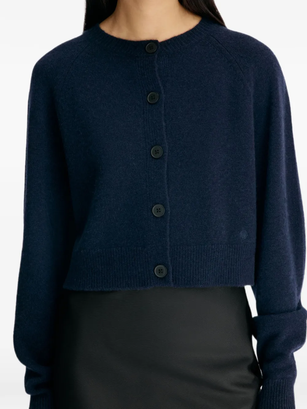 LouLou de Saison Heike kasjmier vest met raglan mouwen Blauw