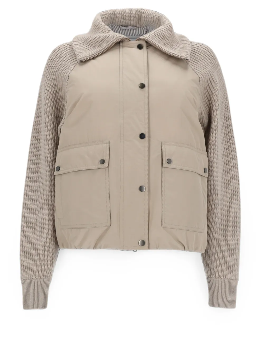 Brunello Cucinelli Ribgebreid jack Beige