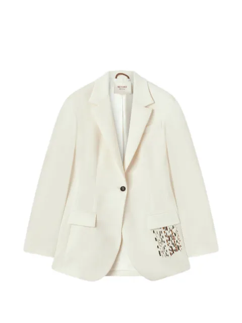 RETORI embroidered single-breasted virgin-wool blazer
