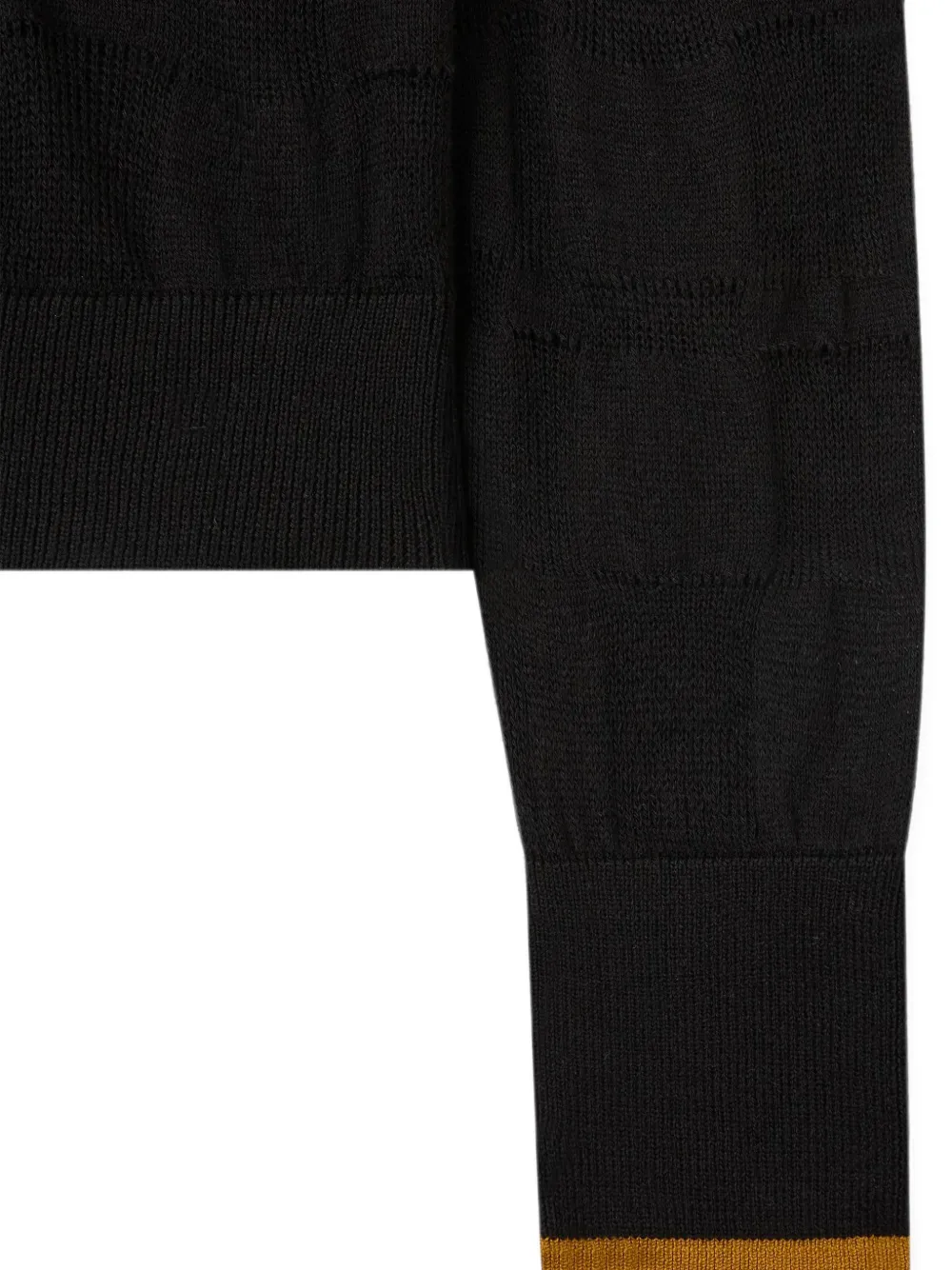 RETORI T-shirt met lange mouwen en jacquard Zwart