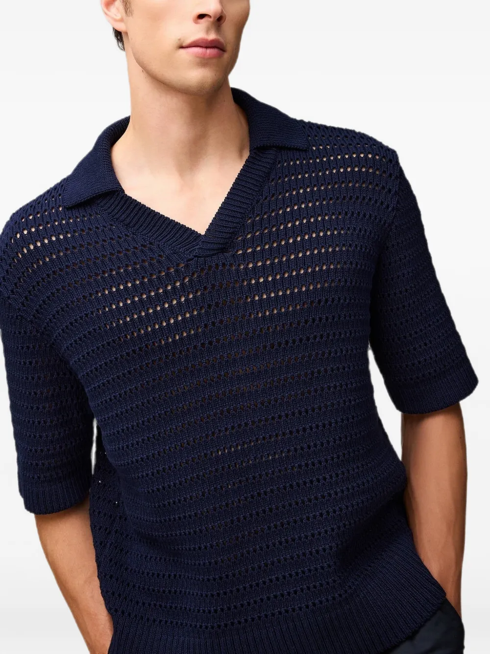 RETORI T-shirt met V-hals Blauw