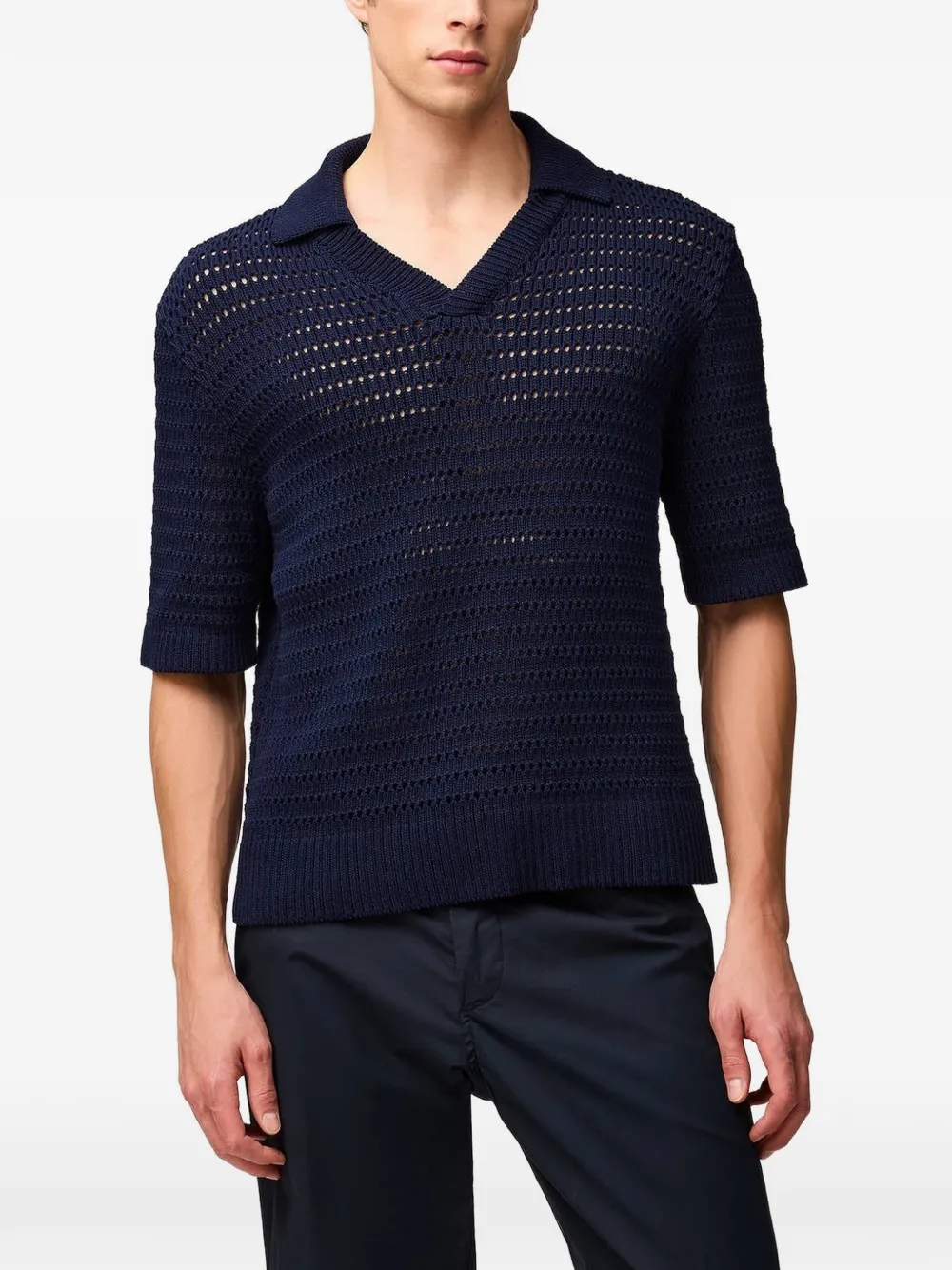 RETORI T-shirt met V-hals Blauw