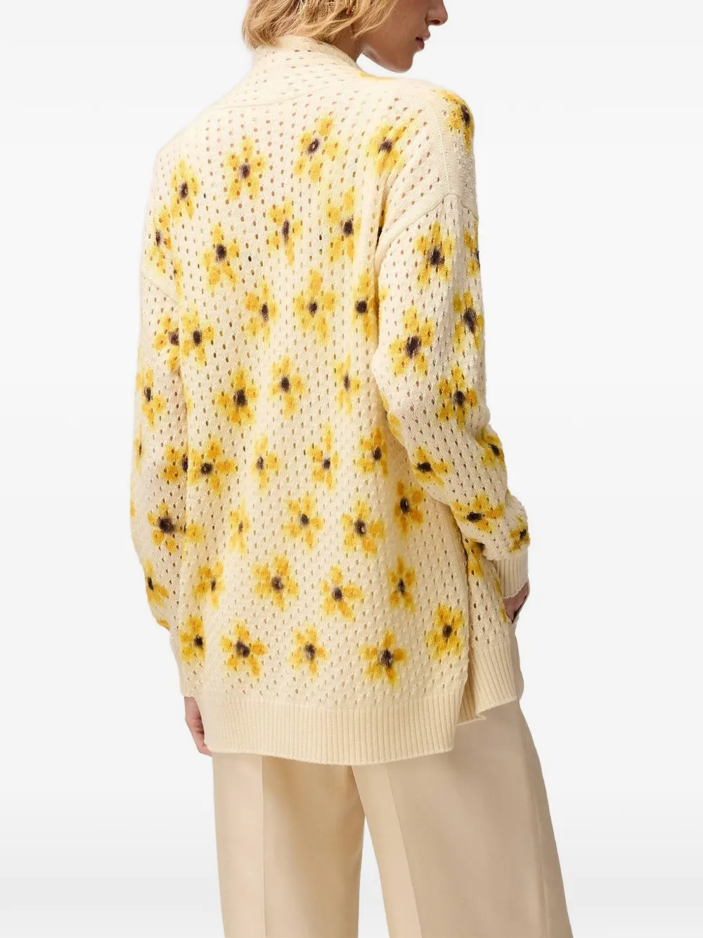 RETORI Vest met bloemenprint Beige
