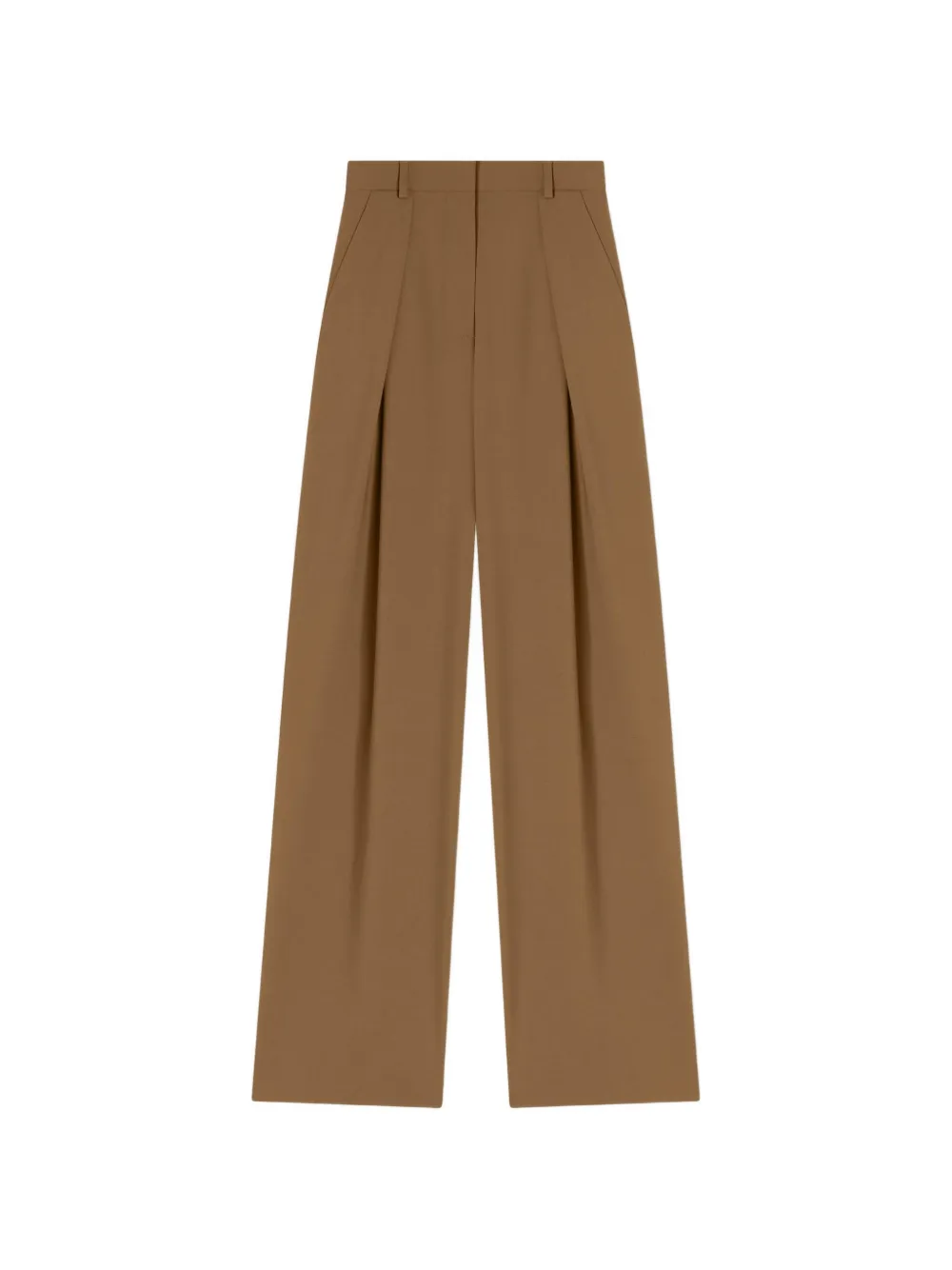 RETORI double-pleated virgin-wool trousers - Marrone