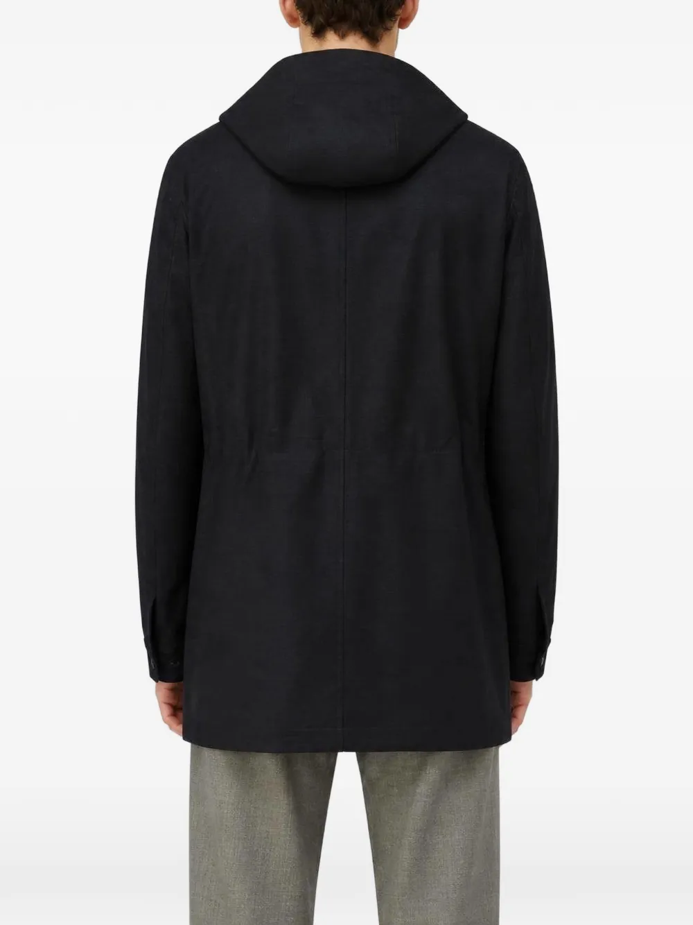 RETORI Waterafstotende wollen parka Blauw