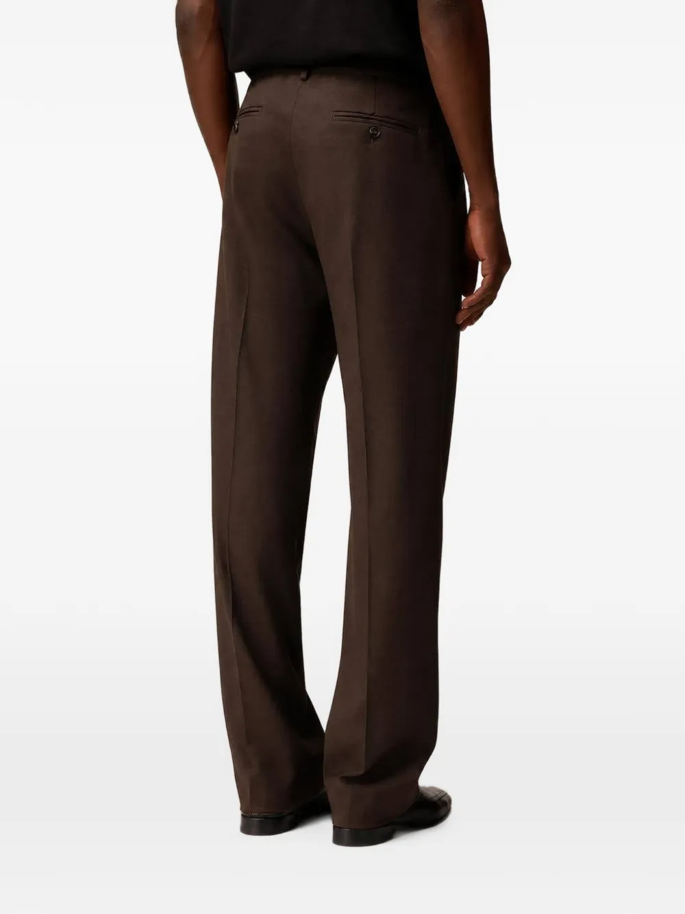 RETORI Broek met geplooide voorkant Bruin