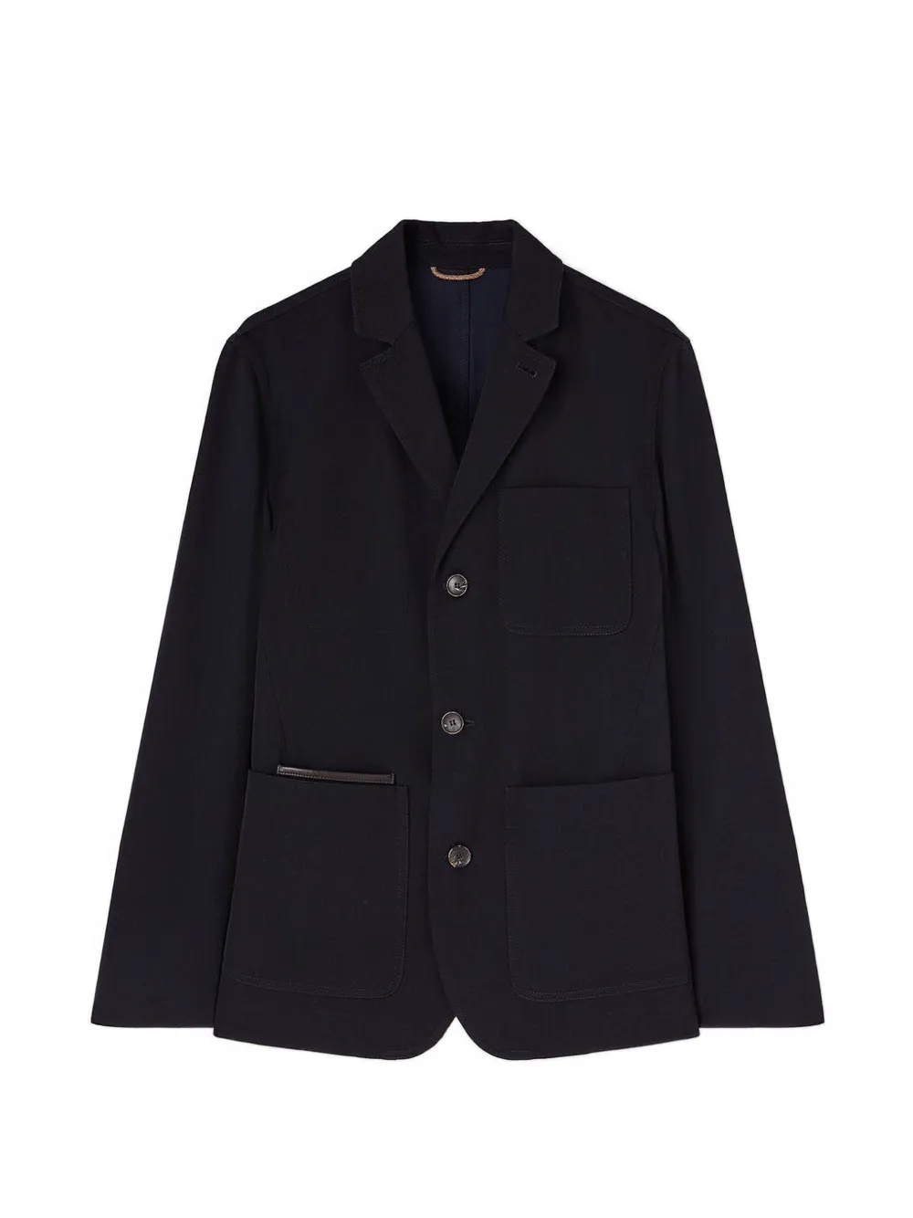 RETORI denim-effect single-breasted wool blazer - Blau