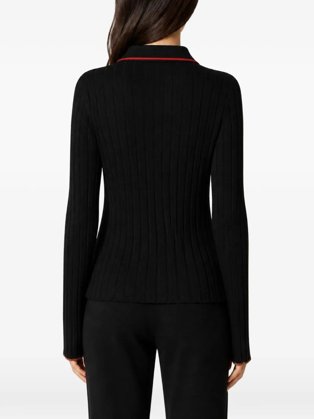 RETORI Ribgebreid vest Zwart