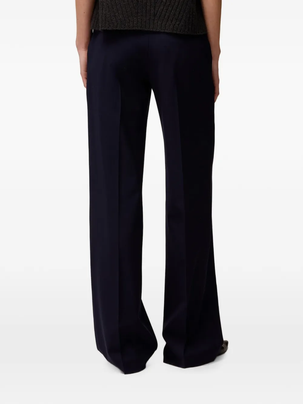 RETORI Plooibroek met wijde pijpen Blauw