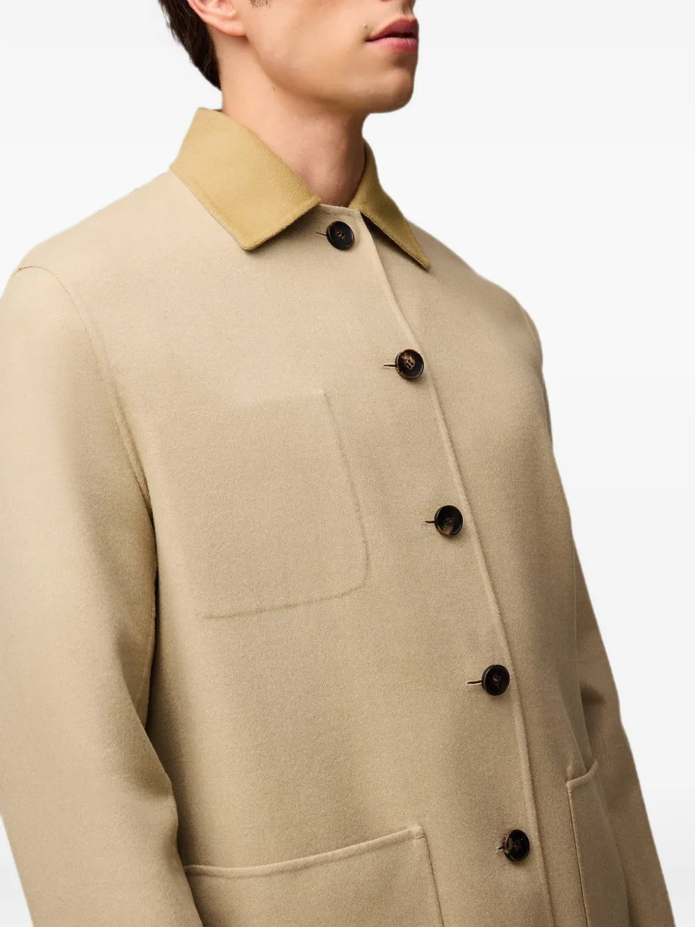 RETORI Omkeerbaar wollen shirtjack Beige