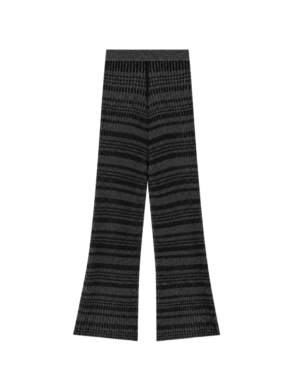 RETORI patterned knitted wool trousers - Nero