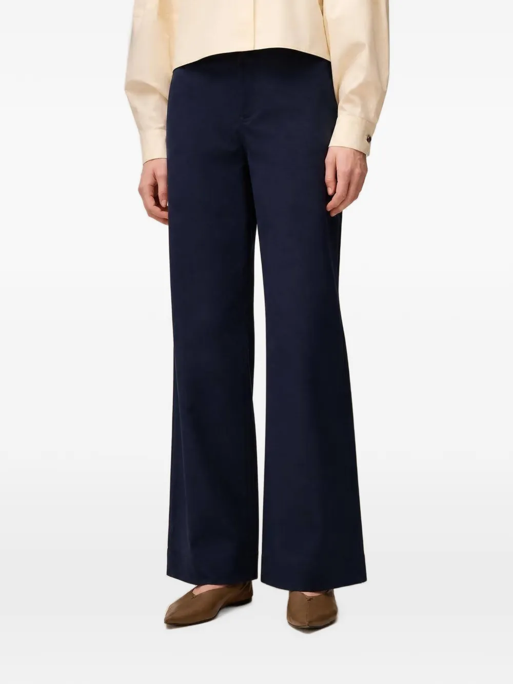 RETORI Katoenen straight jeans met vijf zakken Blauw