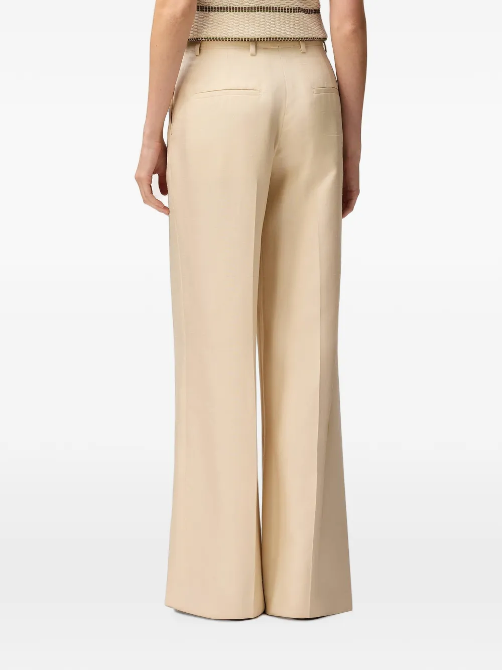 RETORI Zijden pantalon met plooien Beige